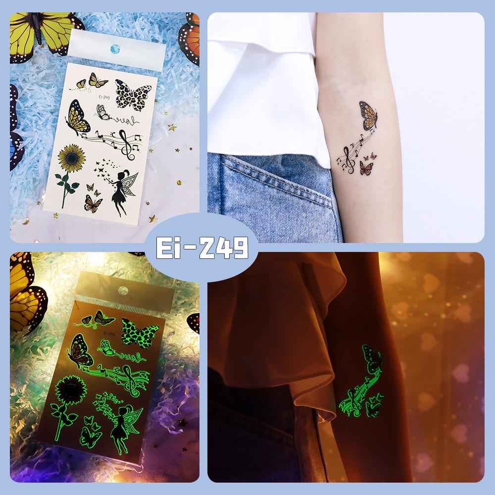 Glow-in-the-Dark Fairy Butterfly Tattoo Stickers for Kids - Waterproof & Fun Design