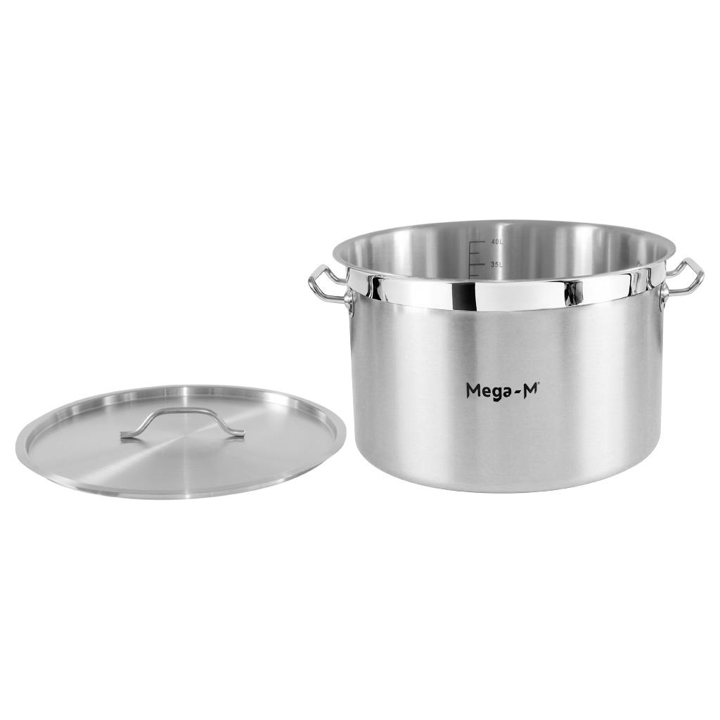 Mittlerer Catering-Topf mit Deckel Mega-M Pro 44L Dia. 45 cm x H 28 cm N