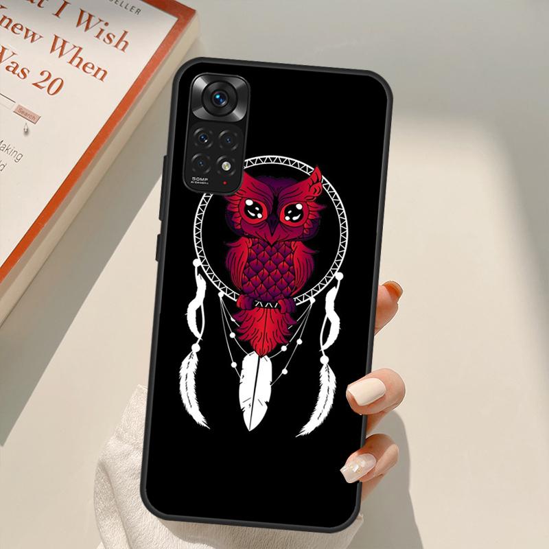 Dream Catcher Feather Wolf Case For Xiaomi Redmi Note 11 10 9 8 Pro Note 11S 10S 9S 8T K50 K40 9A 9C 10A 10C Cover