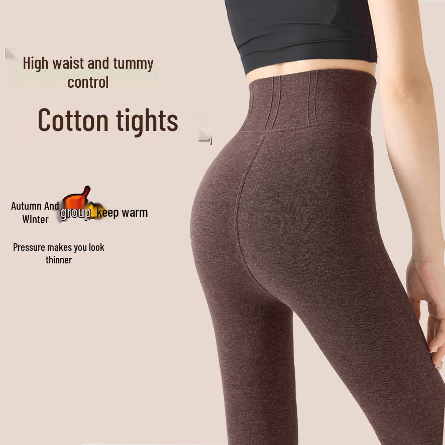 Tall Women's Extra Long Compression Leggings - Anti-Roll Fleece Lined Tights for Autumn/Winter