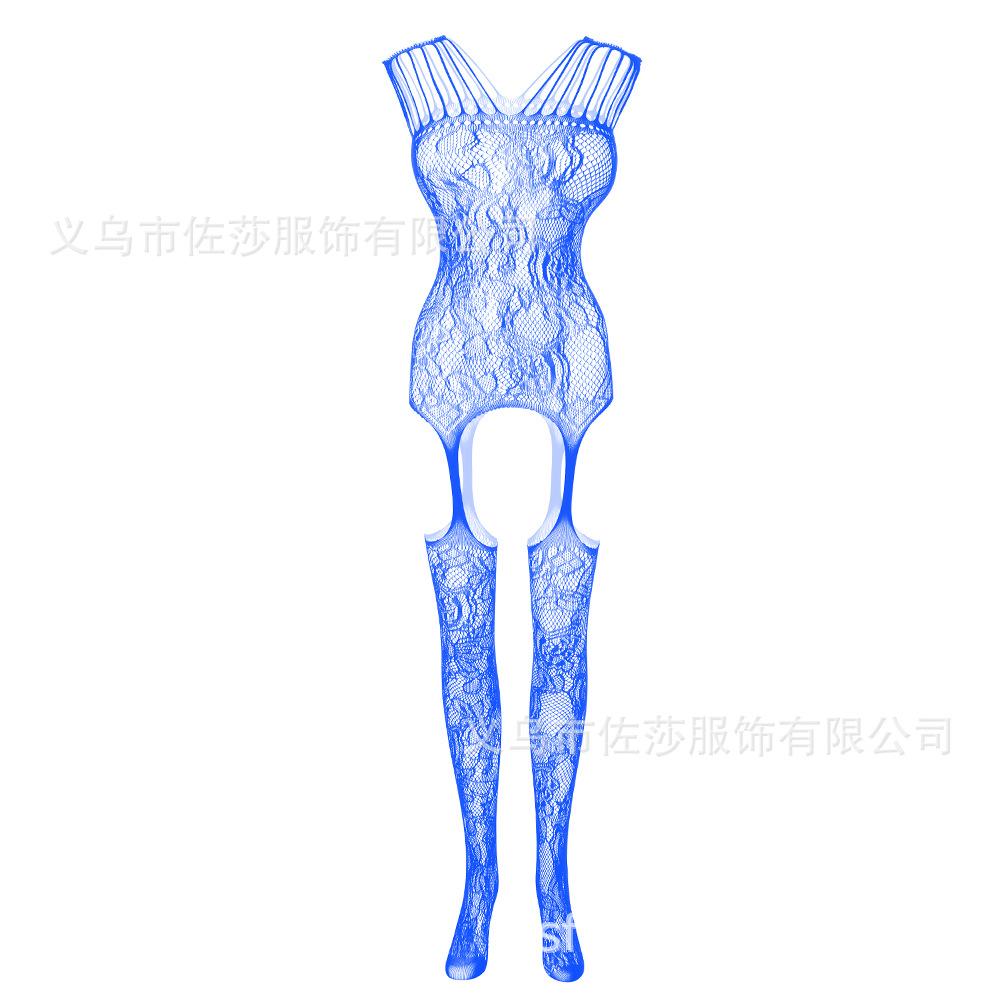 Sexy Underwear New Jumpsuit Net Socks Net Clothes Transparent Jacquard Lace Sexy Perspective Mesh Open Free