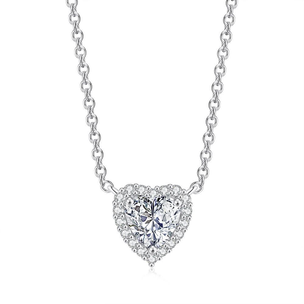 

Wedding Love Pendant Necklaces For Women Aesthetic Choker Chain On The Neck Shiny Zircon New Year Gifts Women s Zircon N317