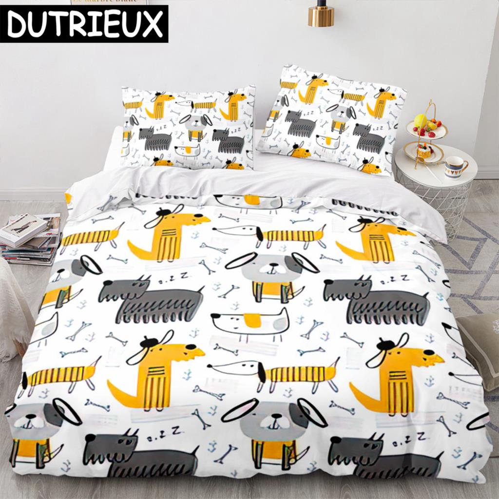 Shiba Inu Dog Bedding Set Animal Dogs Duvet Cover Double King Twin Single Bed Sets For Kids Boys Decor Home Custom Duvet Cover