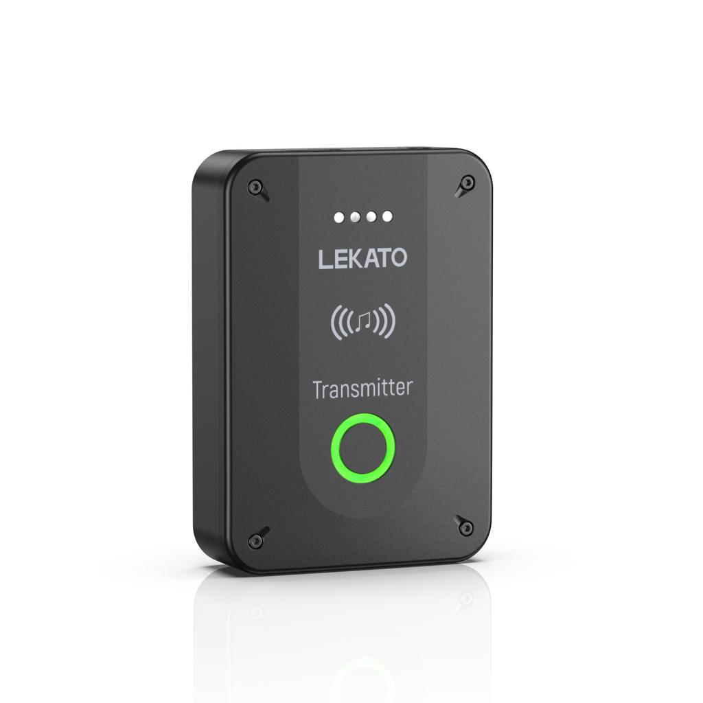 LEKATO Wireless In-Ear Monitor System with Low Latency, Mono Switching, One-Key Mute, Rechargeable, Auto-Pairing, Transmitter and Receiver for Live