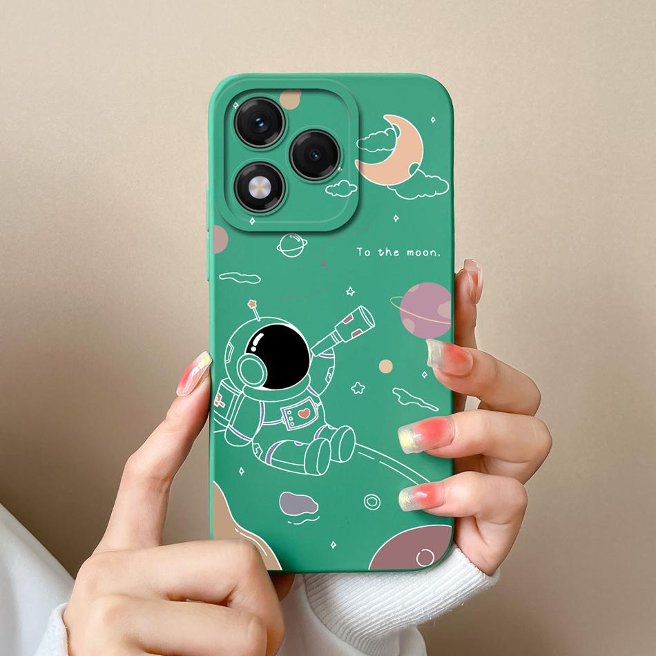 Case For Honor 400 Lite Candy Painted Flowers Phone Cover Soft Liquid Silicone Upgrade Camera Protection Shockproof Back Covers