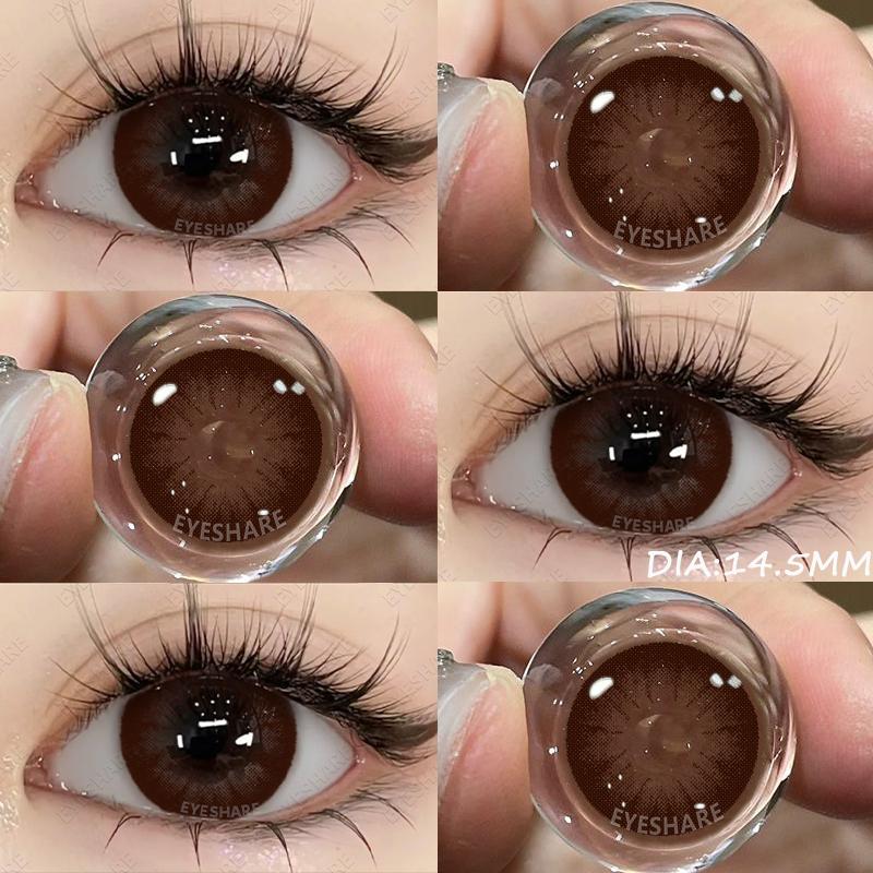 1 Pair 14.5MM Large Diameter Color Contact Lenses Big Eyes Black Contacts For Eyes Brown Lenses Cosmetic Contact Lenses