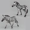 Realistic Pvc African Animal Figurine Set Featuring Long-horned Antelope And Zebra For Collectors