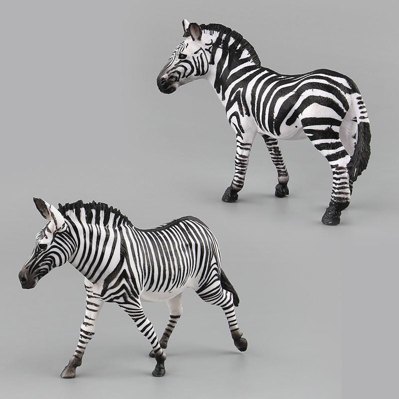 Realistic Pvc African Animal Figurine Set Featuring Long-horned Antelope And Zebra For Collectors