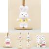 Cute Rabbit Plush Toy With Short Pile Fabric For Bag Decoration And Collection