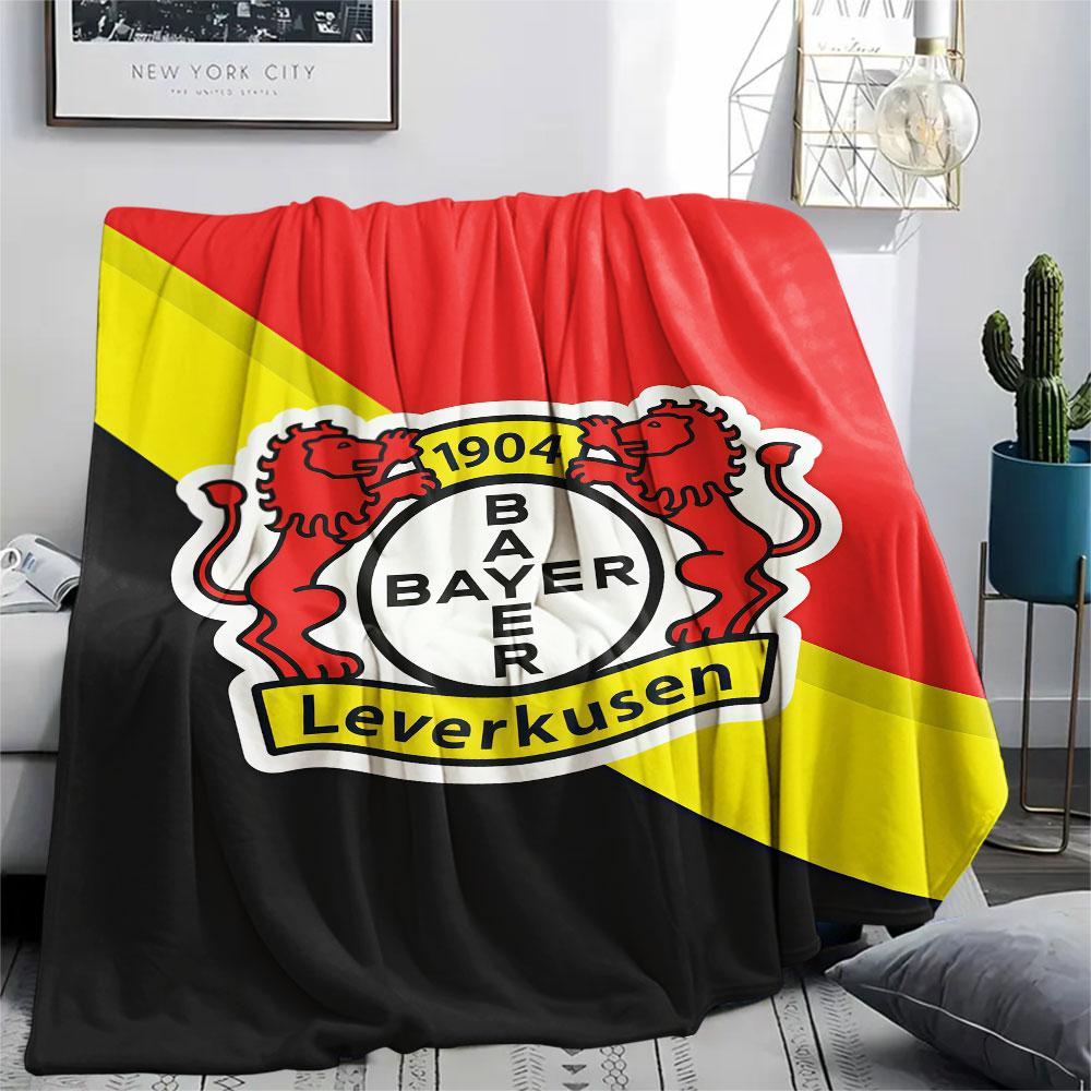 Bayer Leverkusen Printed Flannel Blanket, soft throw for bedroom sofa, washable, fan merchandise, great gift.