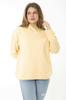 Women's Style Big Size Sweatshirt Large Size Yellow Back And Chest Printed Two Thread Hooded Sweatshirt