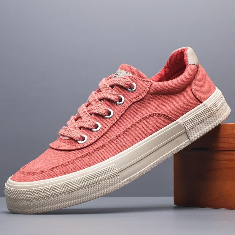 Fashion Hot Retro Black Vulcanize Shoes Men Breathable Leisure Shoes For Men Lightweight Flat Casual Canvas Sneaker Men zapatos SS25827