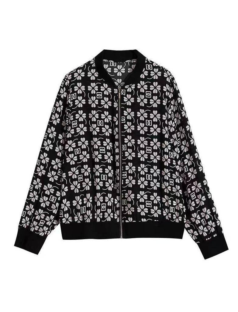 Women's Trendy Chiffon Cardigan: Lightweight Sun Protection Baseball Jacket for Middle-Aged Mothers