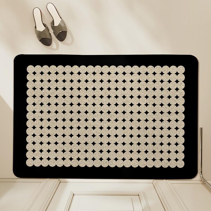 

Грязеотталкивающий коврик для входной двери из ПВХ Nordic с проволочным кольцом, противоскользящий коврик для входа в дом, пылеудаляющий коврик 45*75cm