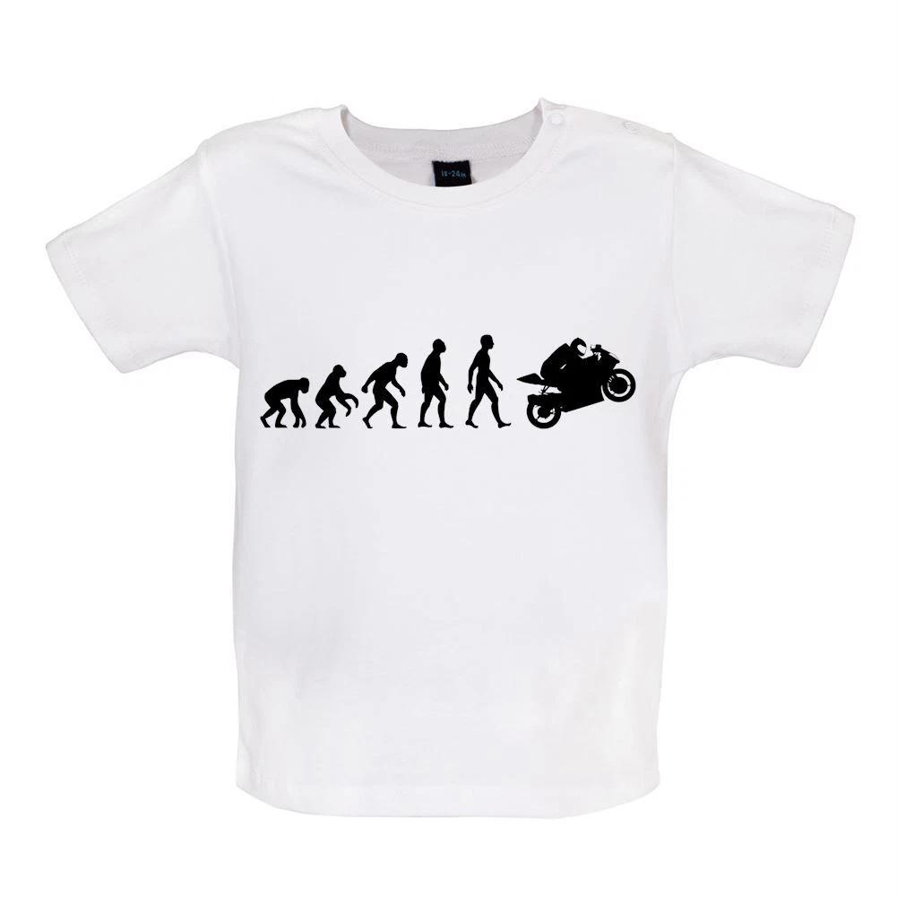 

Evolution of Man Superbike - Baby Kids Boys Girls Unisex T-Shirt / Babygrow - Super Bike Biking 100