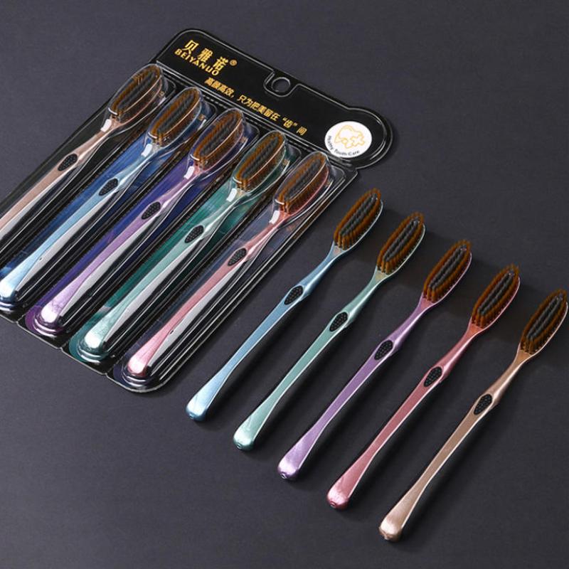 Soft Bristled Large Head Toothbrush Anti-Slip Wide Grip Handle 1/5 Pcs Optional Suitable for Student Dorm Oral Care