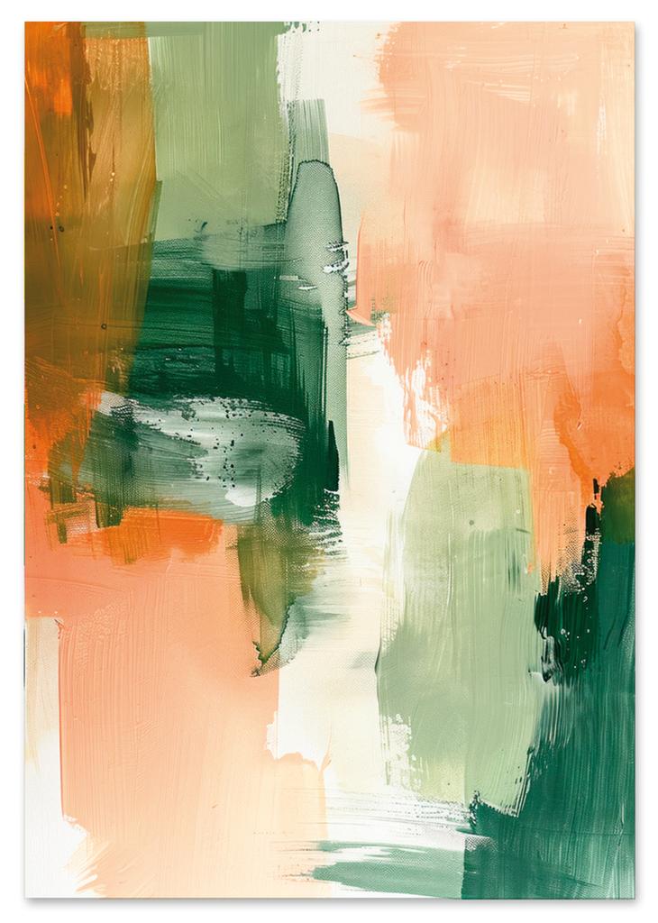 Abstract Poster Orange Green