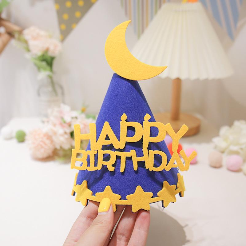 Daisy Decorated Baby Birthday Hat - Ideal for 1st Birthday Party Atmosphere and Photo Props