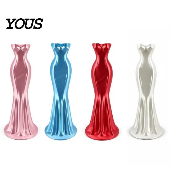 Smooth Line Vase Elegant Dress Shaped Vase, 3D Printed Minimalist Flower Holder, Modern Decorative Romantic Home Decor Bud for Living Room, Entrance,