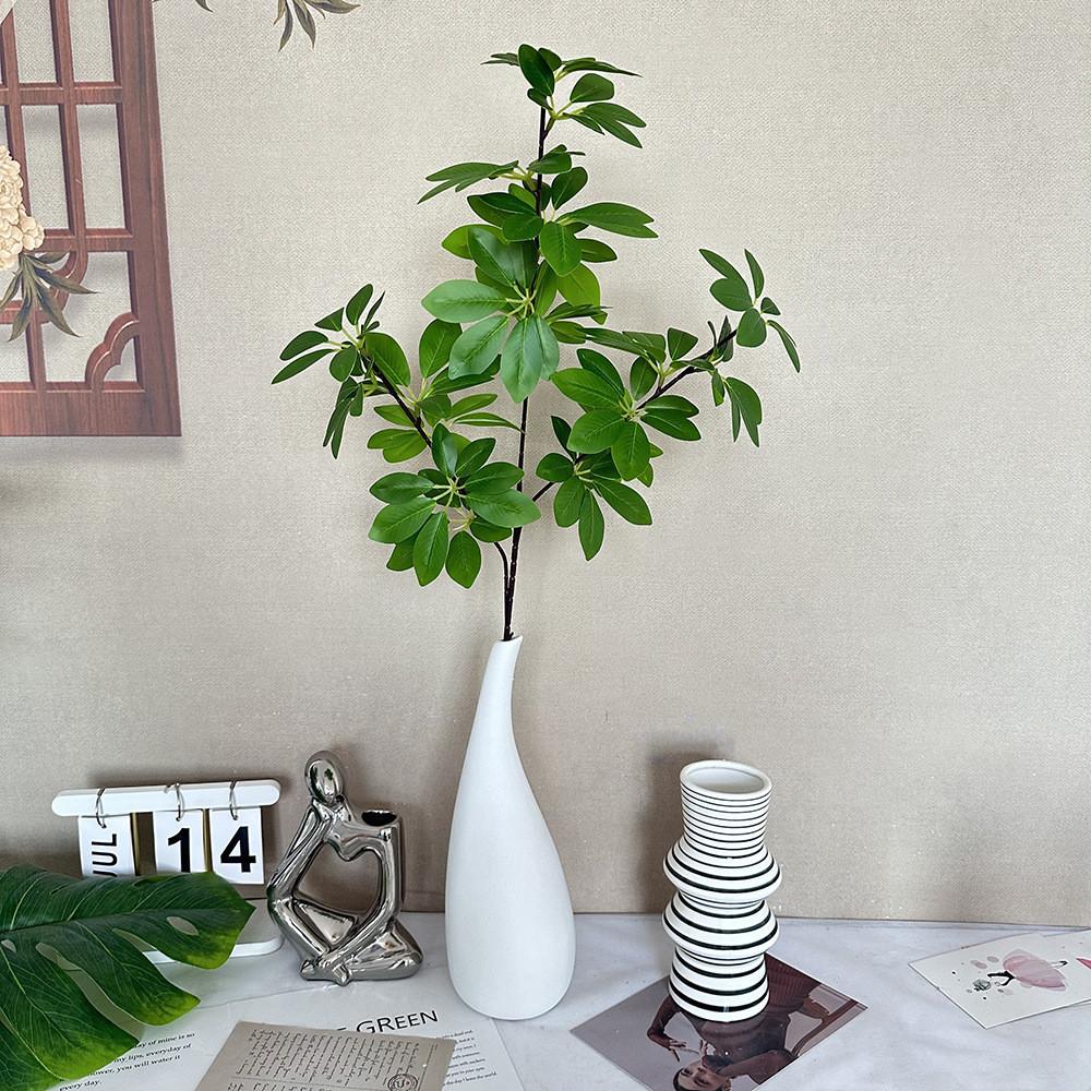 Leaf Greenery Artificial Plant With Silk Print Cloth Home Office Decor Wedding