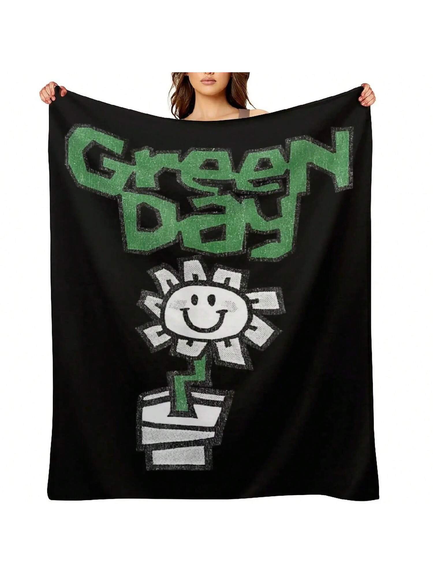 Flower Pot T-Shirt Throw Blanket Decoratives Vintage Warm Winter Flannel Blankets S разноцветный