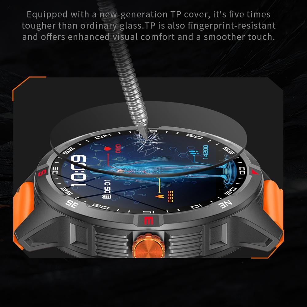 1000 mAh Battery Outdoor Smart Watch Men GPS Sport Compass AI Voice Assistant Watch 5ATM Waterproof Outdoor Smartwatch New