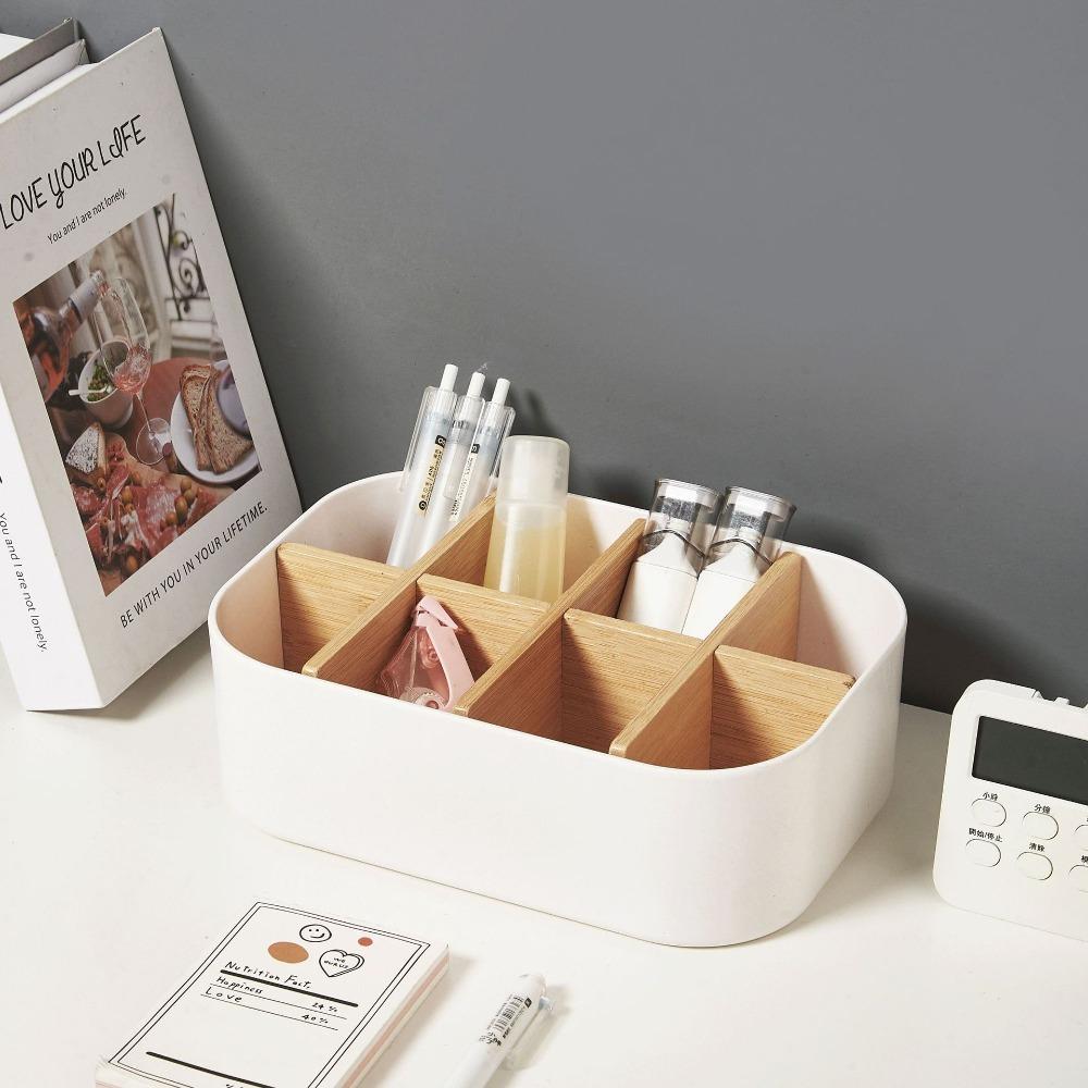 Przechowywanie Kosmetyków Pudełko do Przechowywania na Biurko Wielofunkcyjny Uchwyt na Pilot do TV Trwały Organizer do Salonu
