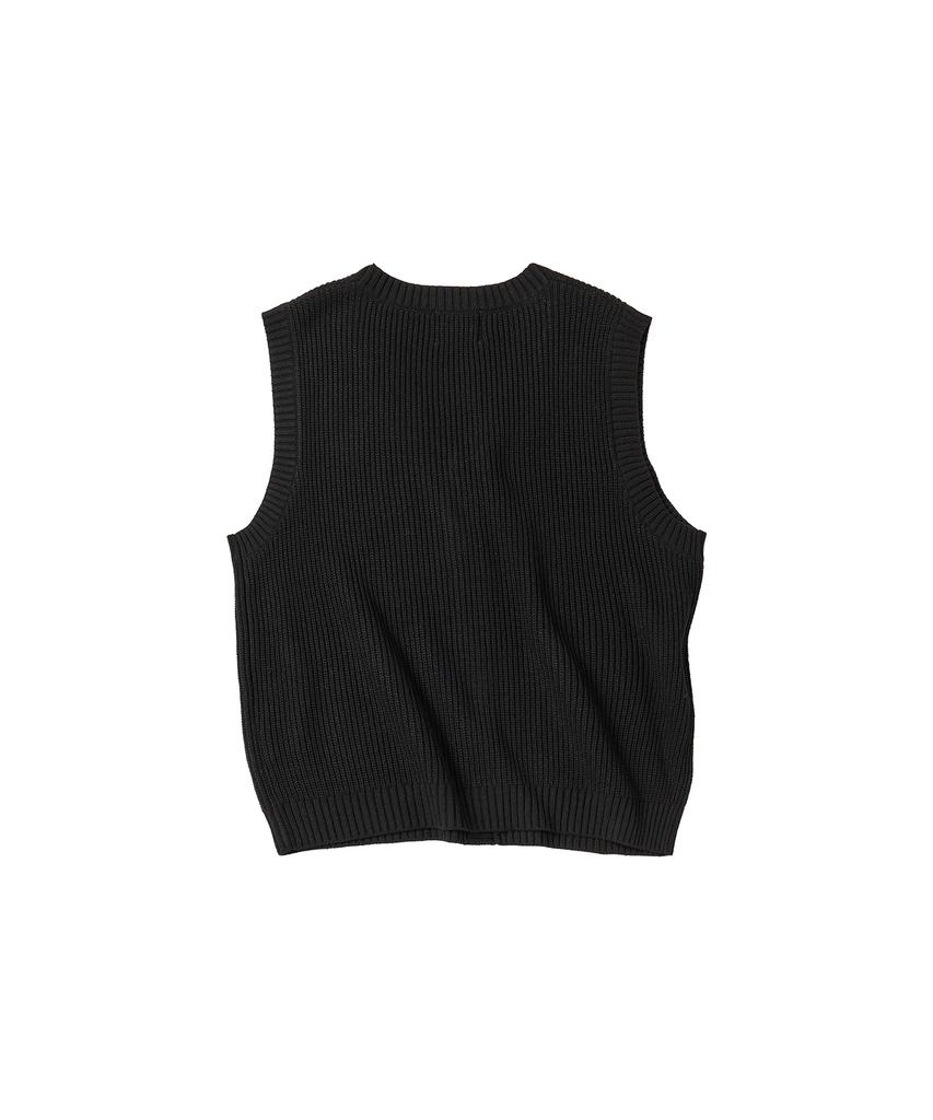Comoninoz V-Neck Sweater Vest [Black]