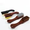 Natural Walnut Wood Brush with Pig Bristles for Cleaning Hard To Reach Areas and Detailing