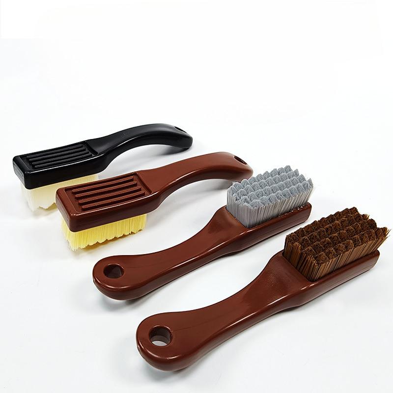 Natural Walnut Wood Brush with Pig Bristles for Cleaning Hard To Reach Areas and Detailing