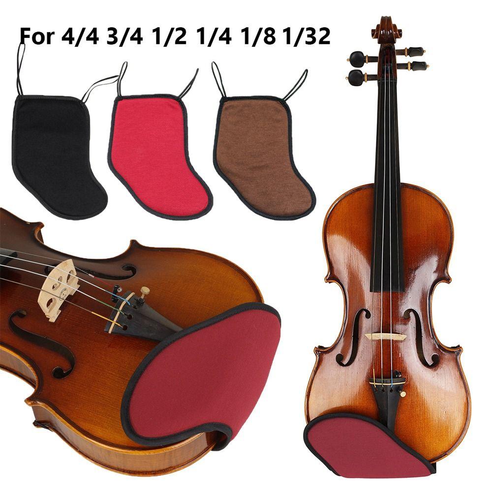 Cotton Violin Chin Rest Pad Absorbs Sweat Fiddle Sponge Cushion For 3/4 4/4 1/2 1/4 1/8 1/32