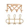 Rattan Wall Hooks Organizer Rack Clothes Hat Key Coat Hanging Hook Rattan Hanger