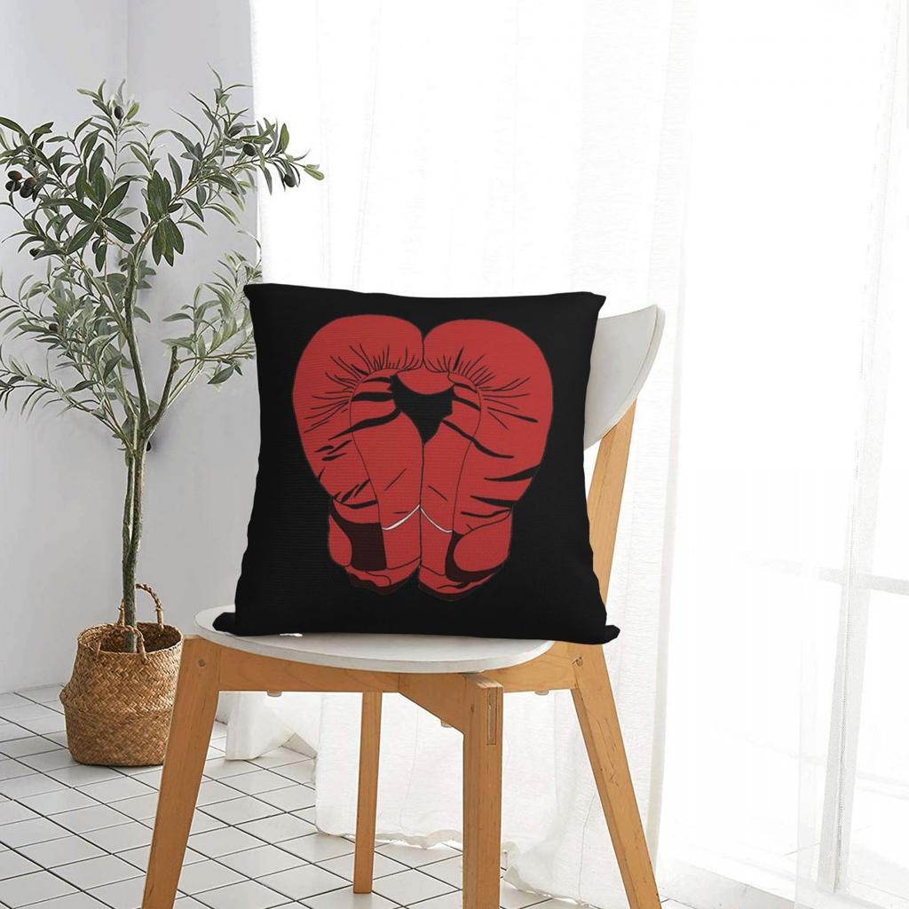 Red Boxing Gloves Such As Heart Square Pillowcase Pillow Cover Cushion Throw Pillow for Home Bedroom Car