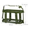 Relaxdays Porte-jerrican Pour Voiture, 10 & 20 L, Bidon D’essence, Métal, Jerrycan, Vert