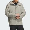 Adidas BUSINESS CASUAL Parka Fleece Solid Color Logo Label Thickened And Fleece Lined Athleisure Hooded Jacket Coat IZ1591