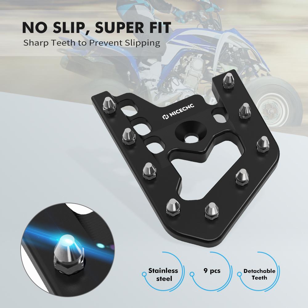 NICECNC For Yamaha Raptor 700 700R YFM700 YFM700R Brake Pedal Step Tip Plate Pad 6061T-6 Aluminum ATV Accessories