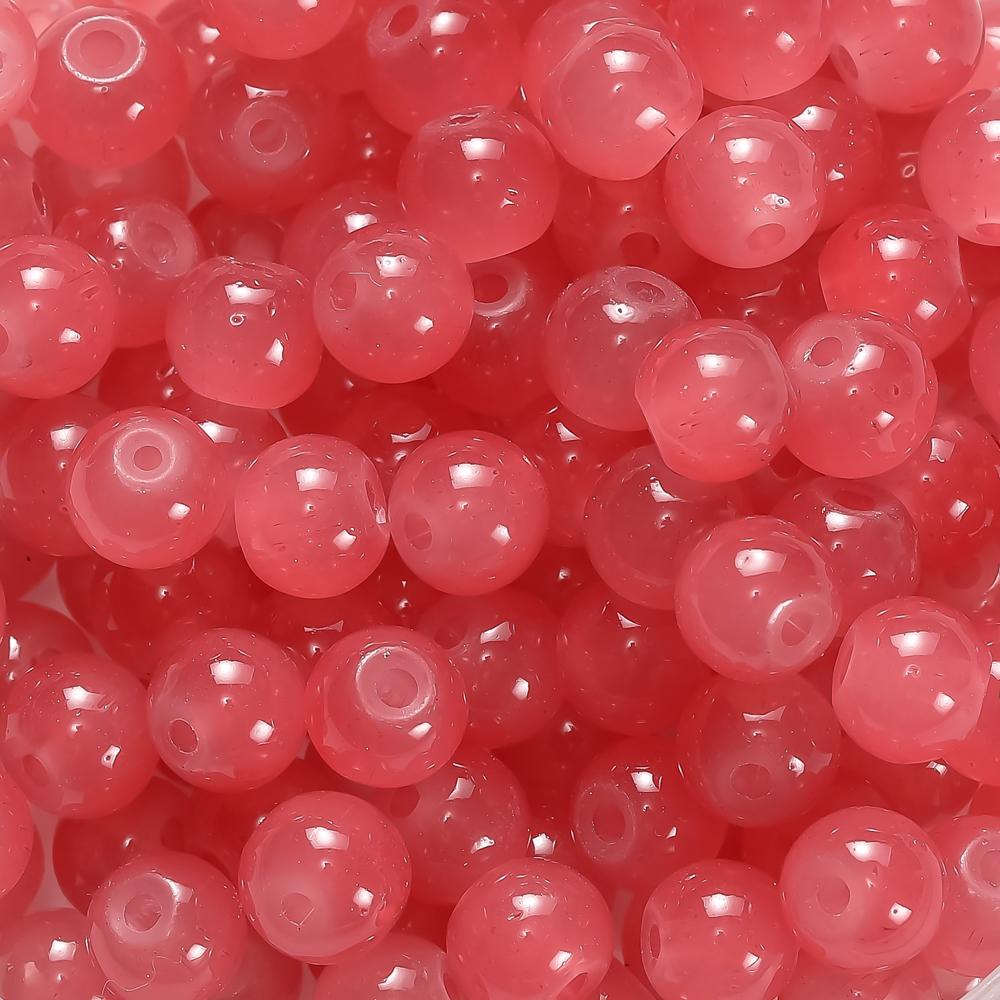 30/50pcs 6mm Glass Round Beads Colorful Spacer Loose Beads for Necklace Bracelet Diy Jewelry Making Accessories Supplies