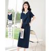 Elegant Color-Block Short Sleeve Top & Skirt Set
