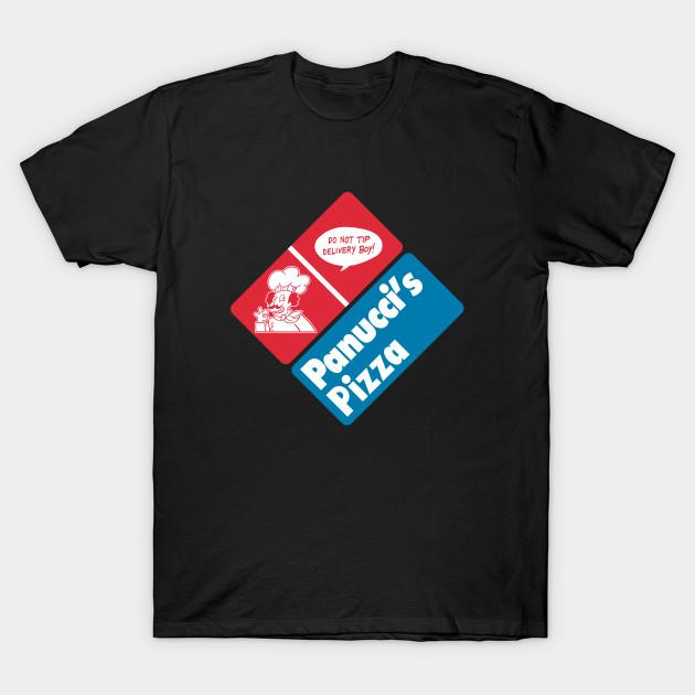 

Men Black Print T-shirt Panucci S Pizza No-Cut Transfer Paper Print Cotton Tshirt M чёрный