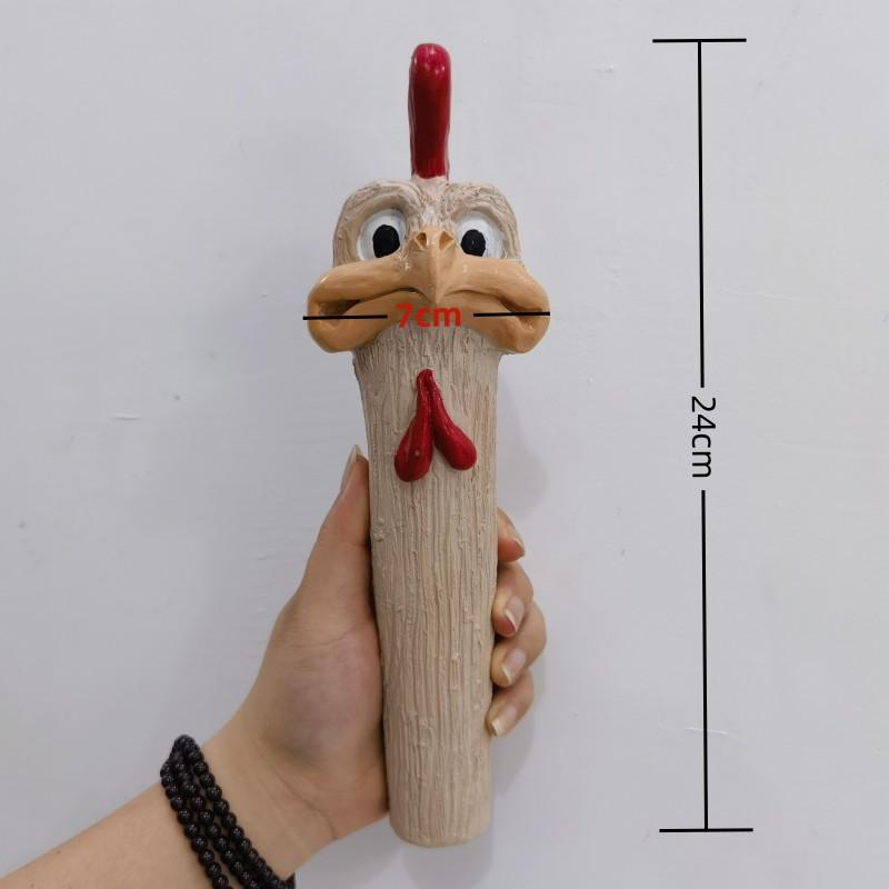 Garden Chicken Head Statue Outdoor Decoration Flower Pot Craft Home Decoration Courtyard Gardening Garden Decoration