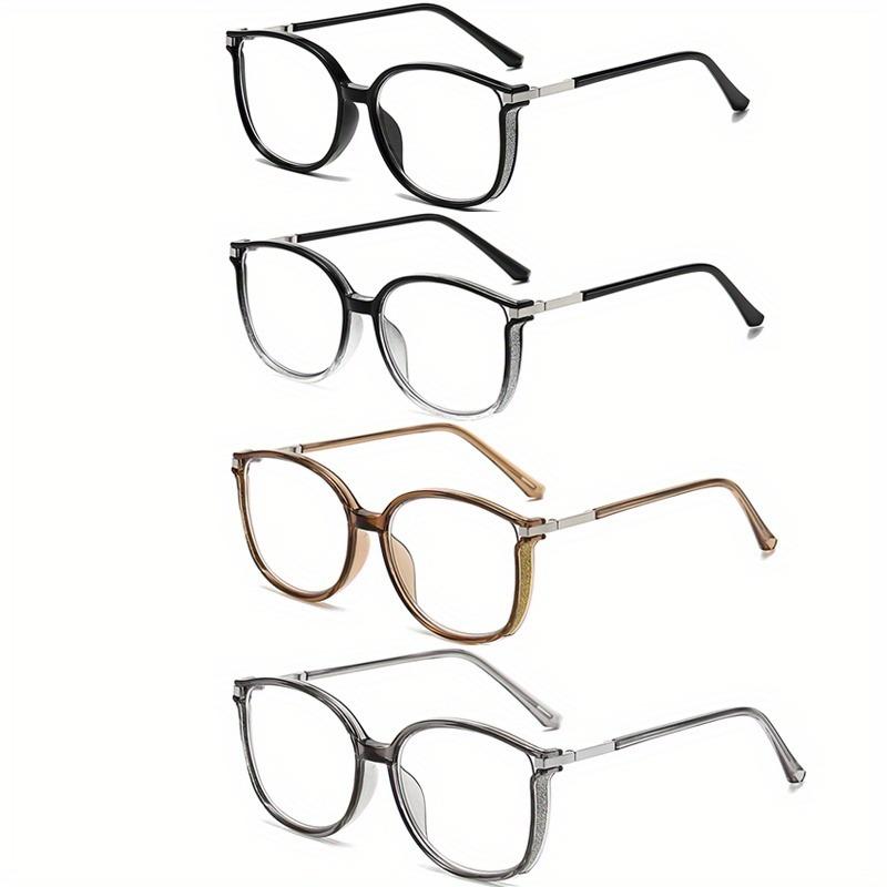 4 Pcs Unisex Reading Glasses Set Anti Blue Light Lenses for Men and Women Stylish Eyewear