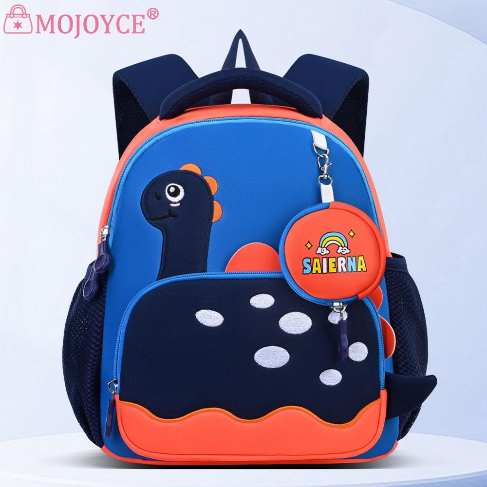 3D Dinosaur Cute Backpack Large Capacity Casual Bookbag Multi Pocket Soft Back Pad Rucksack Travel Backpack with Matching Clutch