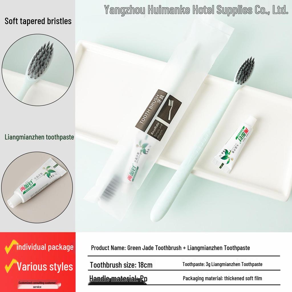 Gästehaus Toilettenartikel Set: Einwegzahnbürste, Zahnpasta, Weichborstenkamm