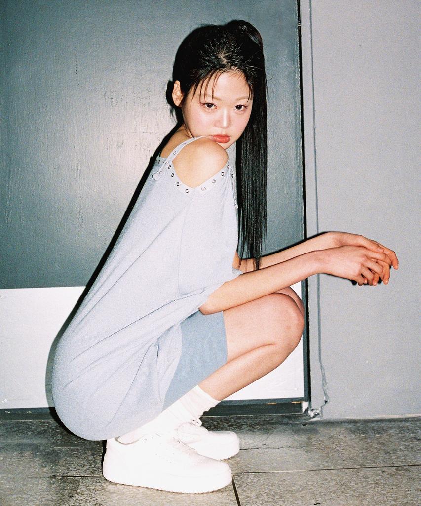 Nilring D07.00 Unbalanced Boat Neck Short-Sleeved Dress _ Mint