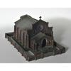 Tomytec 1/144 DioColle Combat Series DCM11 Ruined Church Pre-painted Plastic Model 315780