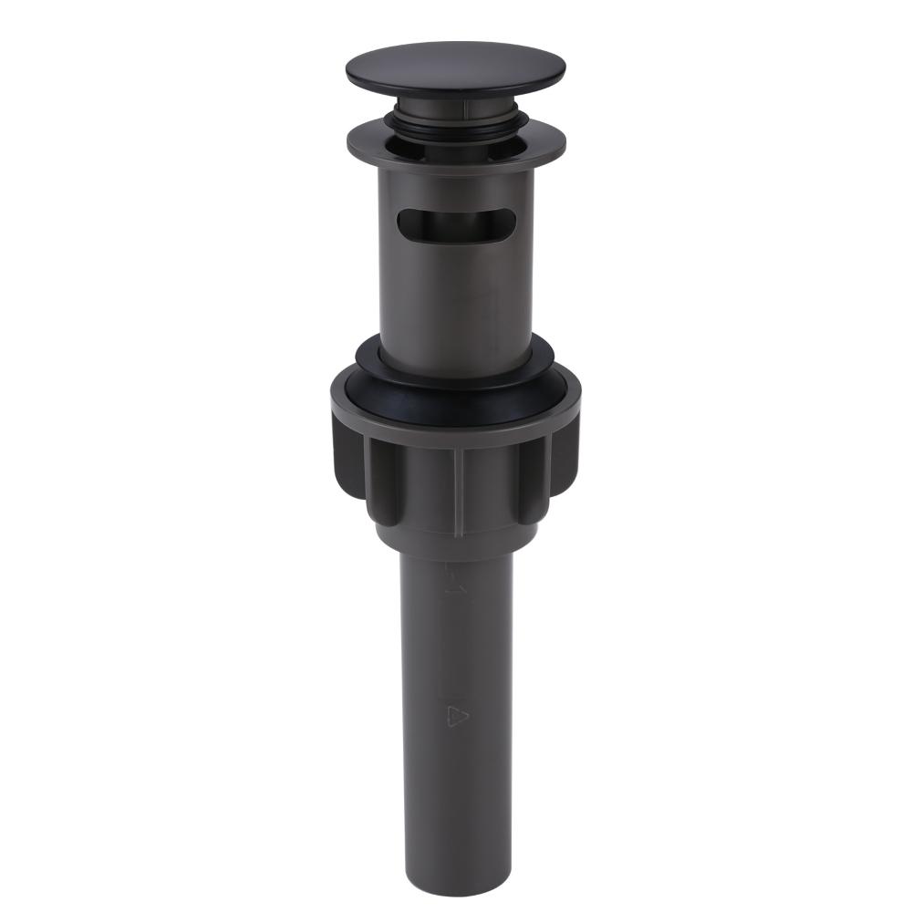 Pop up Bathroom Sink Drain with Overflow, Matte Black Pop up Drain Stopper Anti Clog Lavatory Faucet Sink Drain Assembly (Black,Silicone) чёрный