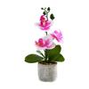 3 Heads Artificial Orchid Flower Advanced Fake Phalaenopsis Bonsai  Party Decor