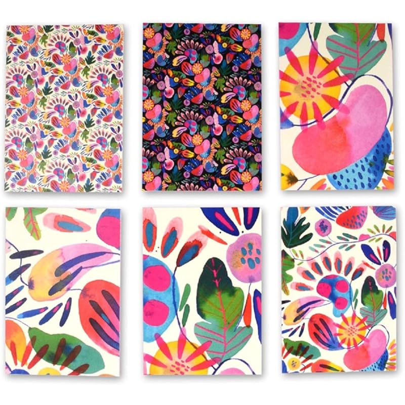 Doodle Tropical Multicolour Notecards Set Of 12 | 3 X 4.25 Inches, 160 Gsm | Small Greeting & Thank You Cards For Birth