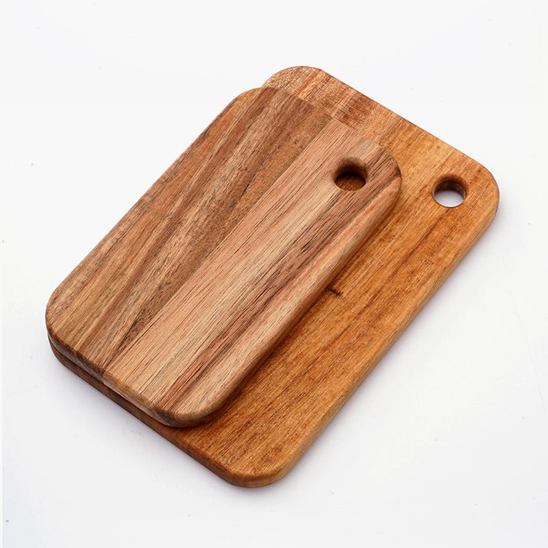 800ml/1.4l Lunch Box Acacia Wood Cutting Boards Wooden Double-sided Mini Fruit Cutting Board Reusable  Outdoor Chopping Boards