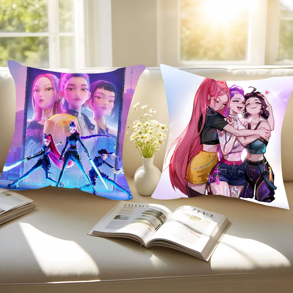 KPop Dämonenjäger Kissenbezug Cartoon Geschenk Kissenbezug Schlafzimmer Zuhause Sofa Stuhl Sitz Dekor Kissenbezug